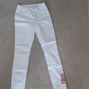 True Religion white design jeans